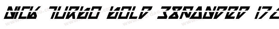 Nick Turbo Bold Expanded ItLas字体转换